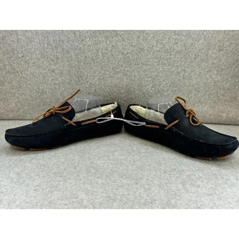 Rockport Rhyder Tie Slipper Moccasin Driver NAVY Suede Leather - Size 10M